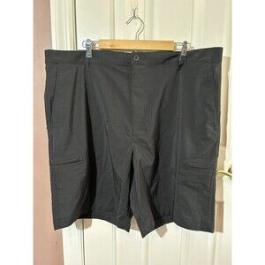 Chaps Golf Shorts Mens 42 Black Stretch Zip Pockets 9" Inseam New